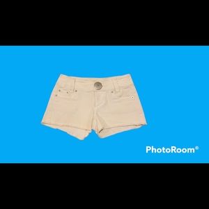 White Jean shorts